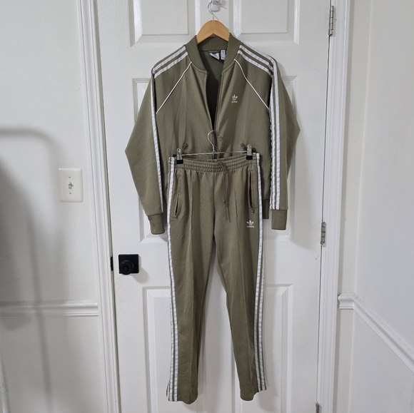 Adidas Moss Green Track Suit Set Size S - Picture 2 of 2